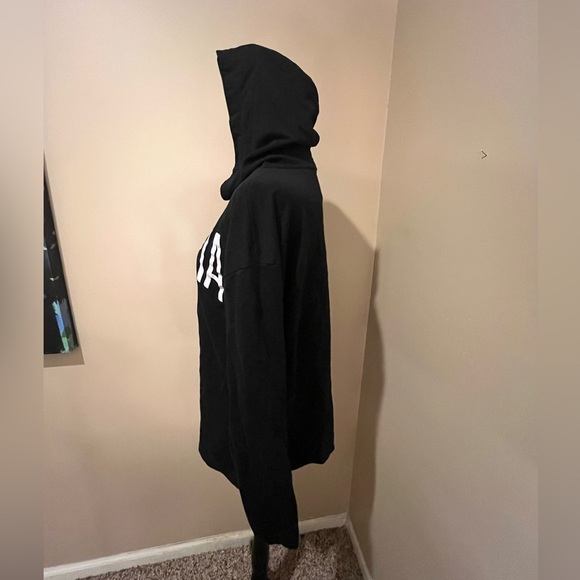 Victoria's Secret Black Hoodie with White Lettering - Picture 4 of 9
